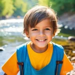 Home 15 자연형 물 정화 시스템 설치 비용 분석 - **Prompt:** A cheerful child, approximately 6 years old, with bright eyes and a wide smile, is holdi...